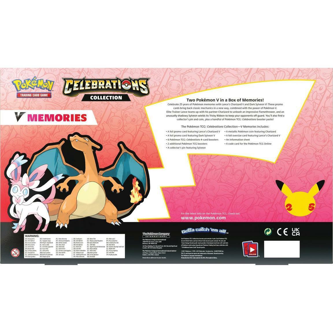 Pokemon TCG Celebrations V Memories Box Charizard & Sylveon
